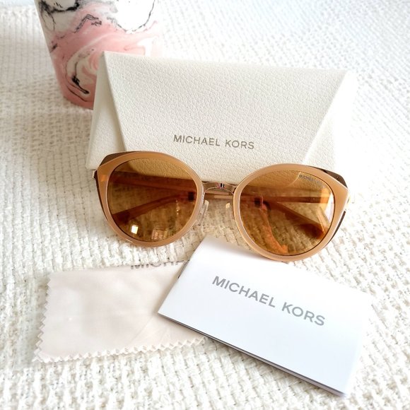 New Michael Kors Charleston Sunglasses in Rose Gold/Milky Lt Brown (MK1029)